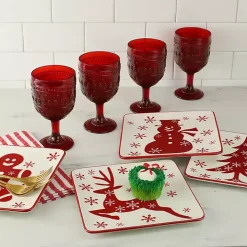 Christmas Character Salad Plates, Set of 4