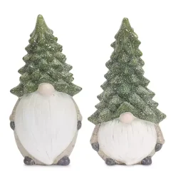 Christmas Pinetree Gnome Figurines, Set of 2