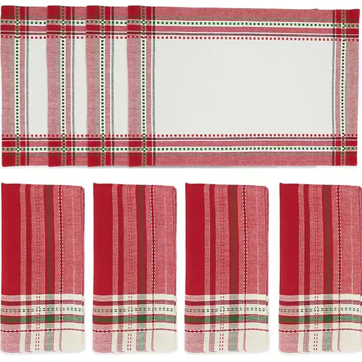Christmas Plaid 8-pc. Placemat & Napkin Set