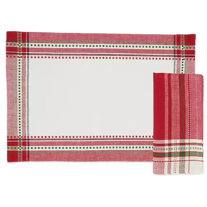 Christmas Plaid 8-pc. Placemat & Napkin Set