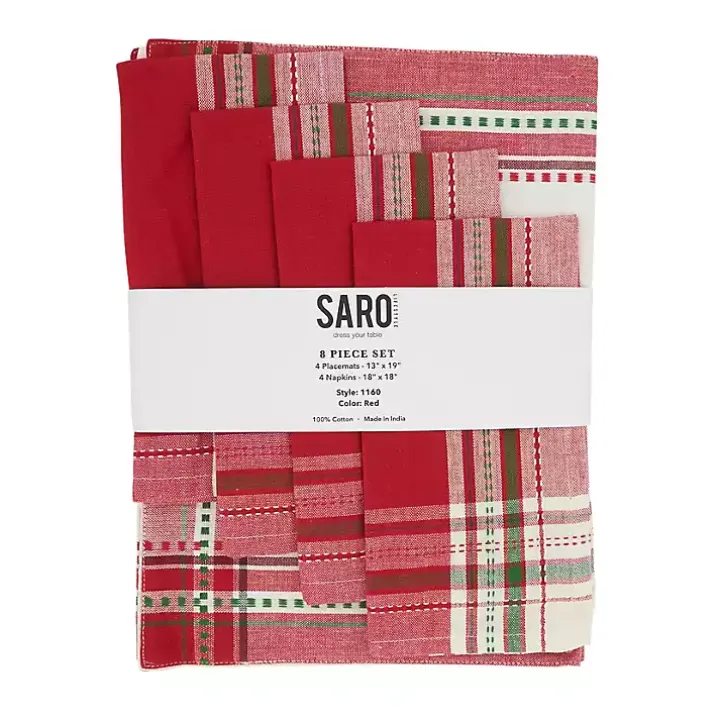Christmas Plaid 8-pc. Placemat & Napkin Set