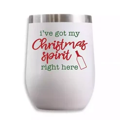 Christmas Spirit Insulated Wine Tumblers, Set of 2