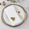Christmas Tree Embroidered 4-pc. Napkin Set