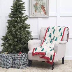 Christmas Trees Dotted Throw