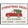 Christmas Trees Truck Framed Canvas Print