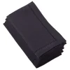 Classic Black Hemstitch Boarder Napkins, Set of 4