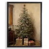 Classic Tree with Presents Framed Art Print