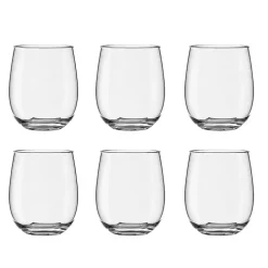 Clear Acrylic Stemless Wine Glasses, Set of 6