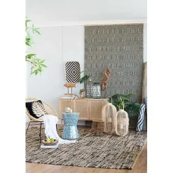 Clear Fishnet Wire Wrapped Vase