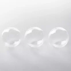 Clear Glass Orbs, Set of 3