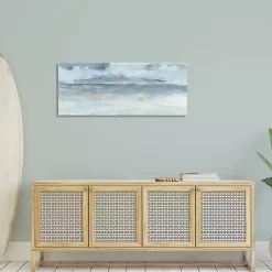 Cloudy Ocean Waves Canvas Art Print, 48x20 in.