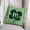 Clover Personalized Monogram Throw Pillow