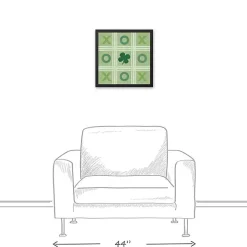Clover Tic Tac Toe Framed Canvas Art Print