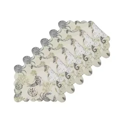 Coastal Quilted Placemats, Set of 6