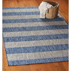 Coastal Stripes Indoor/Outdoor Area Rug, 5x7