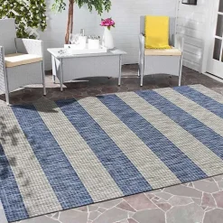 Coastal Stripes Indoor/Outdoor Area Rug, 5x7