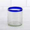 Cobalt Rim Baja Rocks Glass