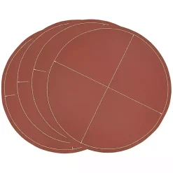 Cognac Faux Leather Placemats, Set of 4