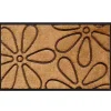 Coir and Rubber Flowers Doormat