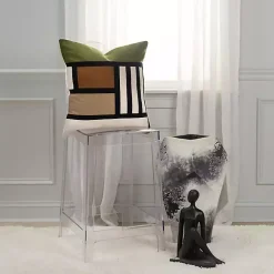 Colorblock Accent Throw Pillow