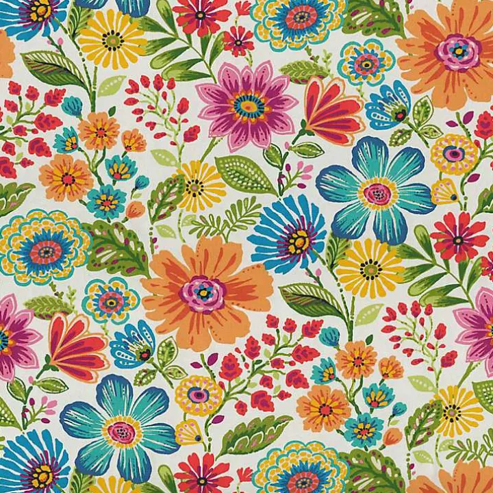 Colorful Floral Outdoor Chair Cushion