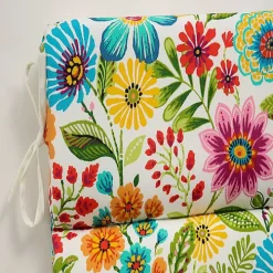 Colorful Floral Outdoor Chair Cushion