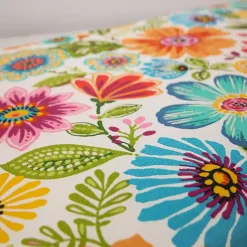 Colorful Floral Outdoor Seat Cushions, Set of 2