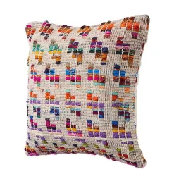 Colorful Geometric Handwoven Throw Pillow