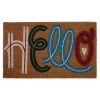 Colorful Hello Coir Doormat