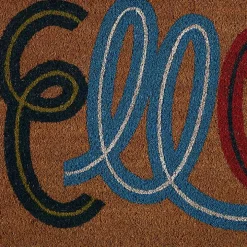 Colorful Hello Coir Doormat