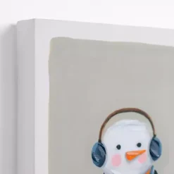 Colorful Snowman Canvas Art Print
