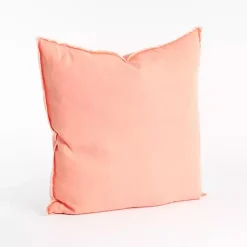 Coral Fringed Edge Pillow