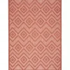 Coral Orange Diamond Indoor/Outdoor Area Rug, 5x7