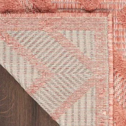 Coral Orange Diamond Indoor/Outdoor Area Rug, 5x7