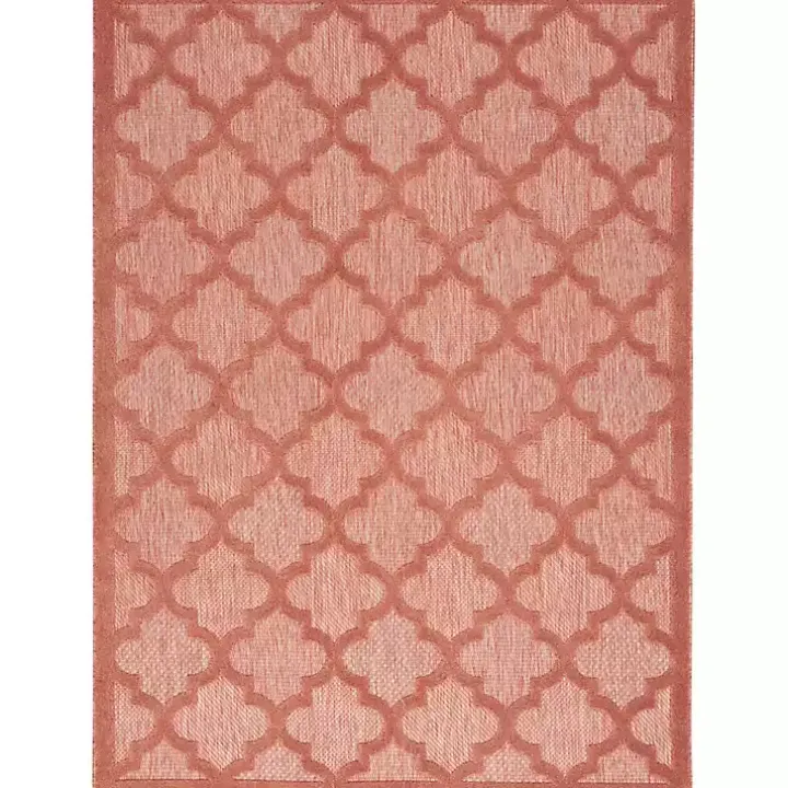 Coral Trellis Indoor/Outdoor Area Rug, 6x9