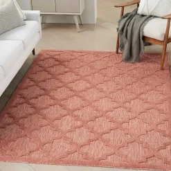 Coral Trellis Indoor/Outdoor Area Rug, 6x9