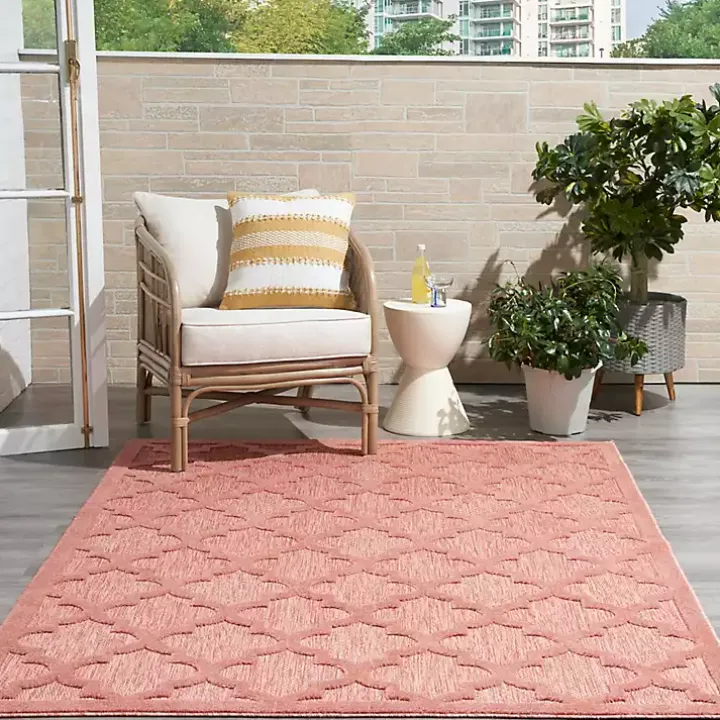 Coral Trellis Indoor/Outdoor Area Rug, 6x9