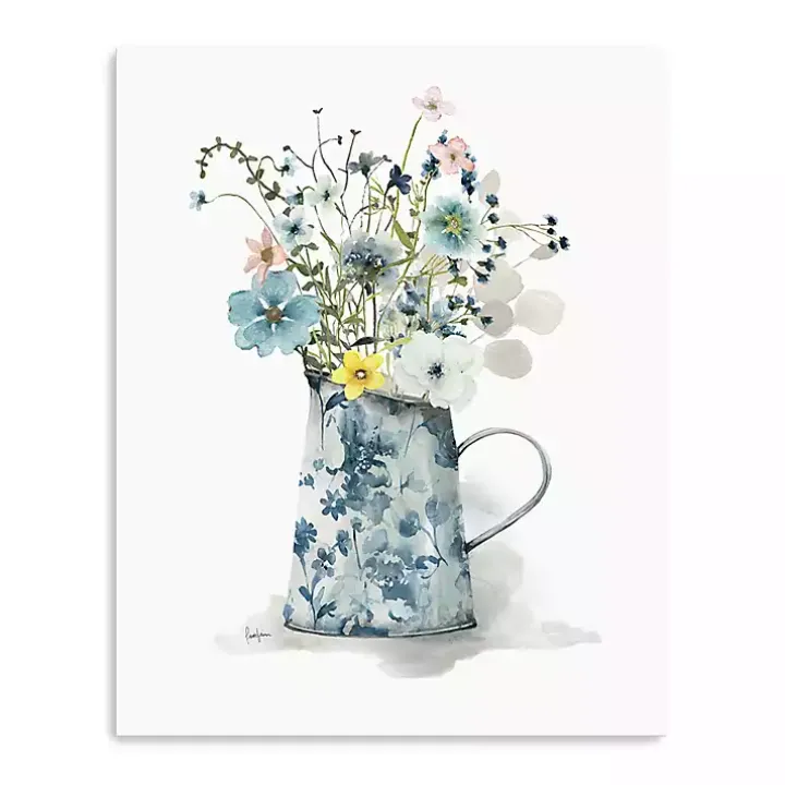Cottage Garden Blues II Canvas Art Print