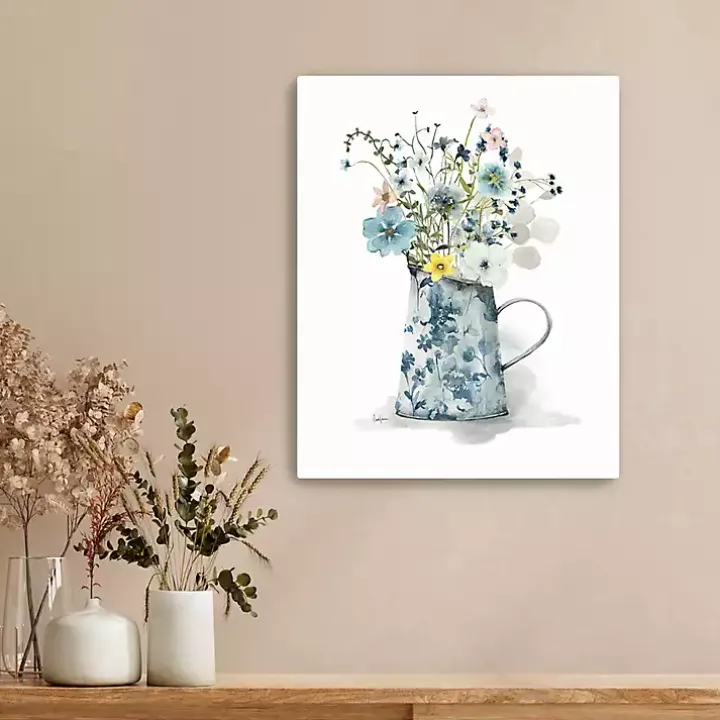 Cottage Garden Blues II Canvas Art Print