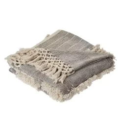Cotton Fringe Eclectic Tufted Throw