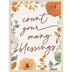 Count Your Many Blessings Framed Wall Plaque