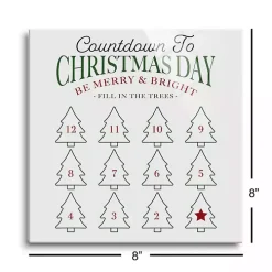 Countdown to Christmas Dry Erase Board, 8x8 in.