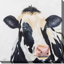 Cow Portrait Outdoor Canvas Art Print