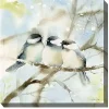 Cozy Chickadees Outdoor Canvas Art Print