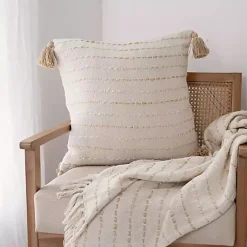 Cream & Neutral Ombre Dash Throw Pillow