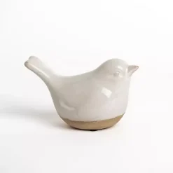 Cream Ceramic Bird Figurine