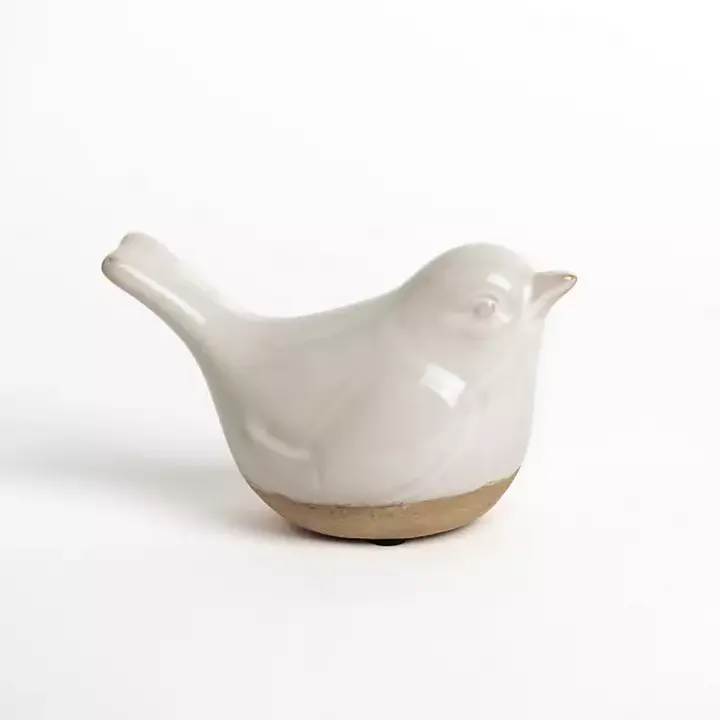 Cream Ceramic Bird Figurine