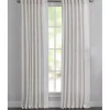 Cream Solid Pleated Single Curtain Panel, 84 in.