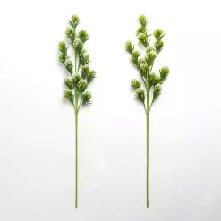 Cream Thistle Flower Stems, Set of 2