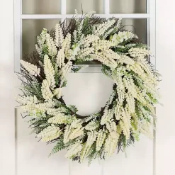 Cream Wheat Spiral Wreath